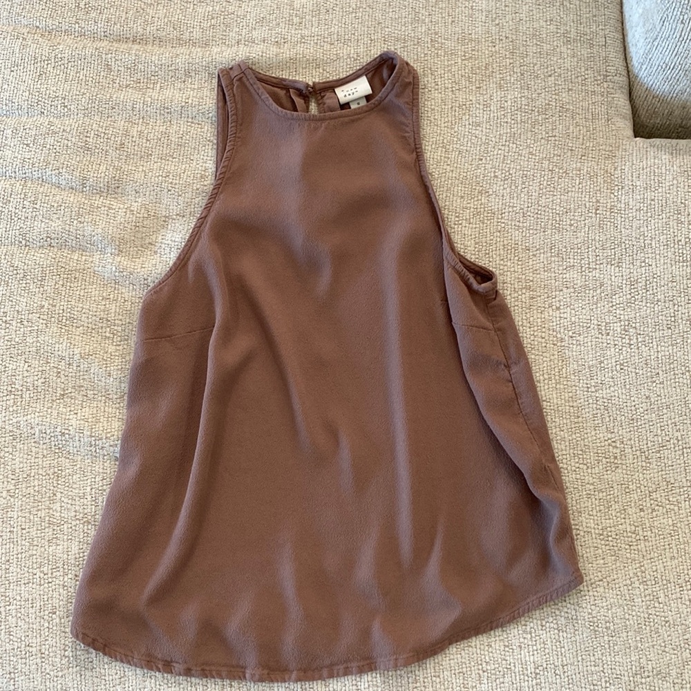a new day Chocolate Sleeveless Tank Top